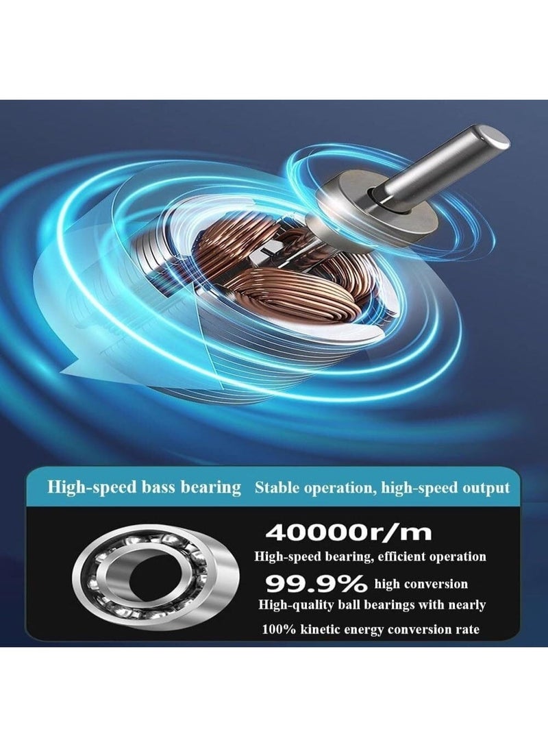 آلة إزالة الثلج المحمولة باليد، آلة إزالة الثلج ببطارية ليثيوم قابلة لإعادة الشحن، منفاخ ثلج كهربائي لاسلكي، اضغط لتغيير السرعة، لإزالة الثلج، العناية بالحدائق، الفناء (5 درجات مئوية) - Image 3